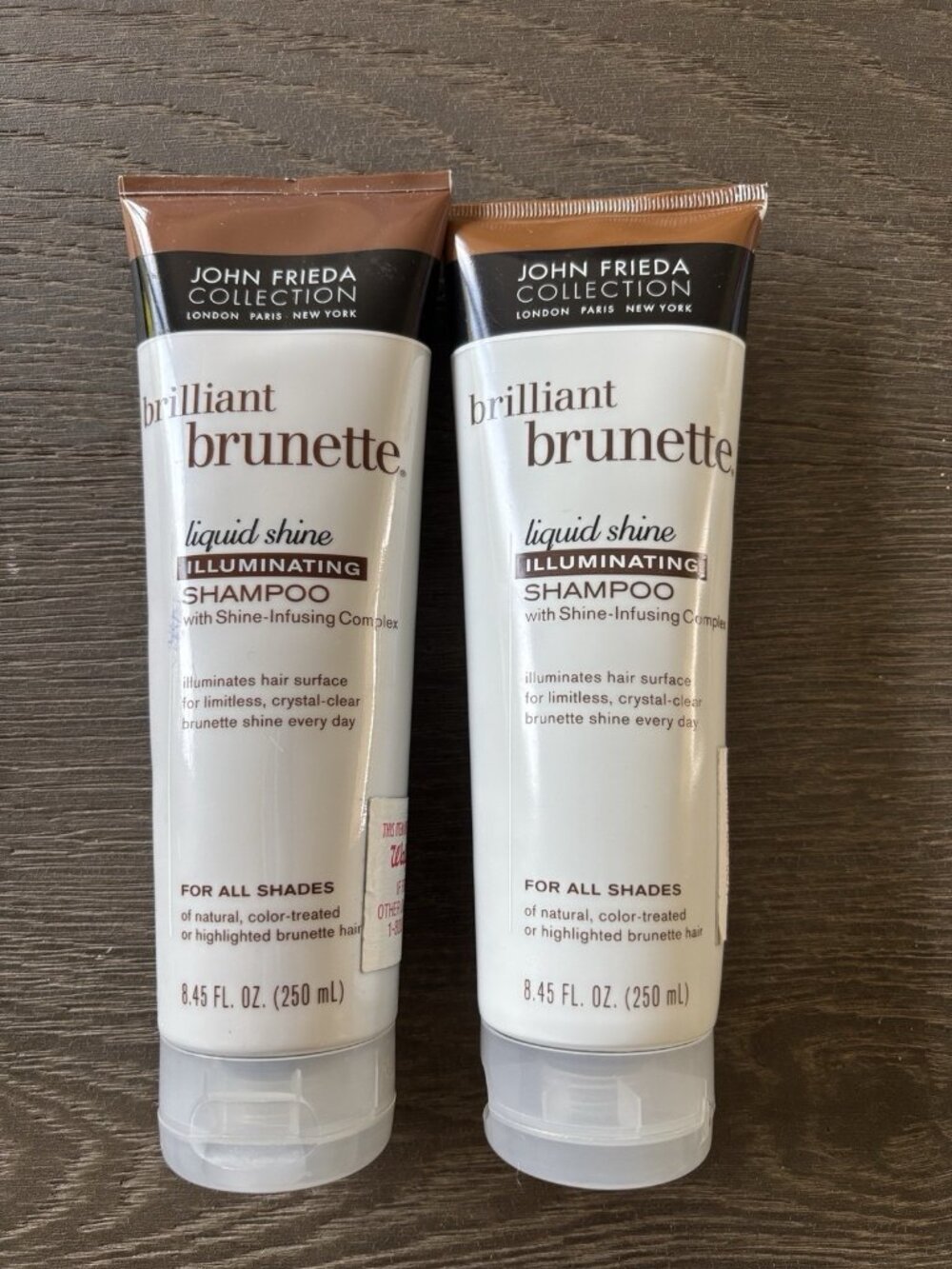 2 john frieda brilliant brunette illuminating liquid shine shampoo 8.45 oz